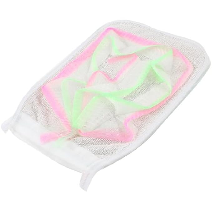 Bathroom Exfoliating Wire Mesh Decor Bath Glove Cleaner Green White Pink